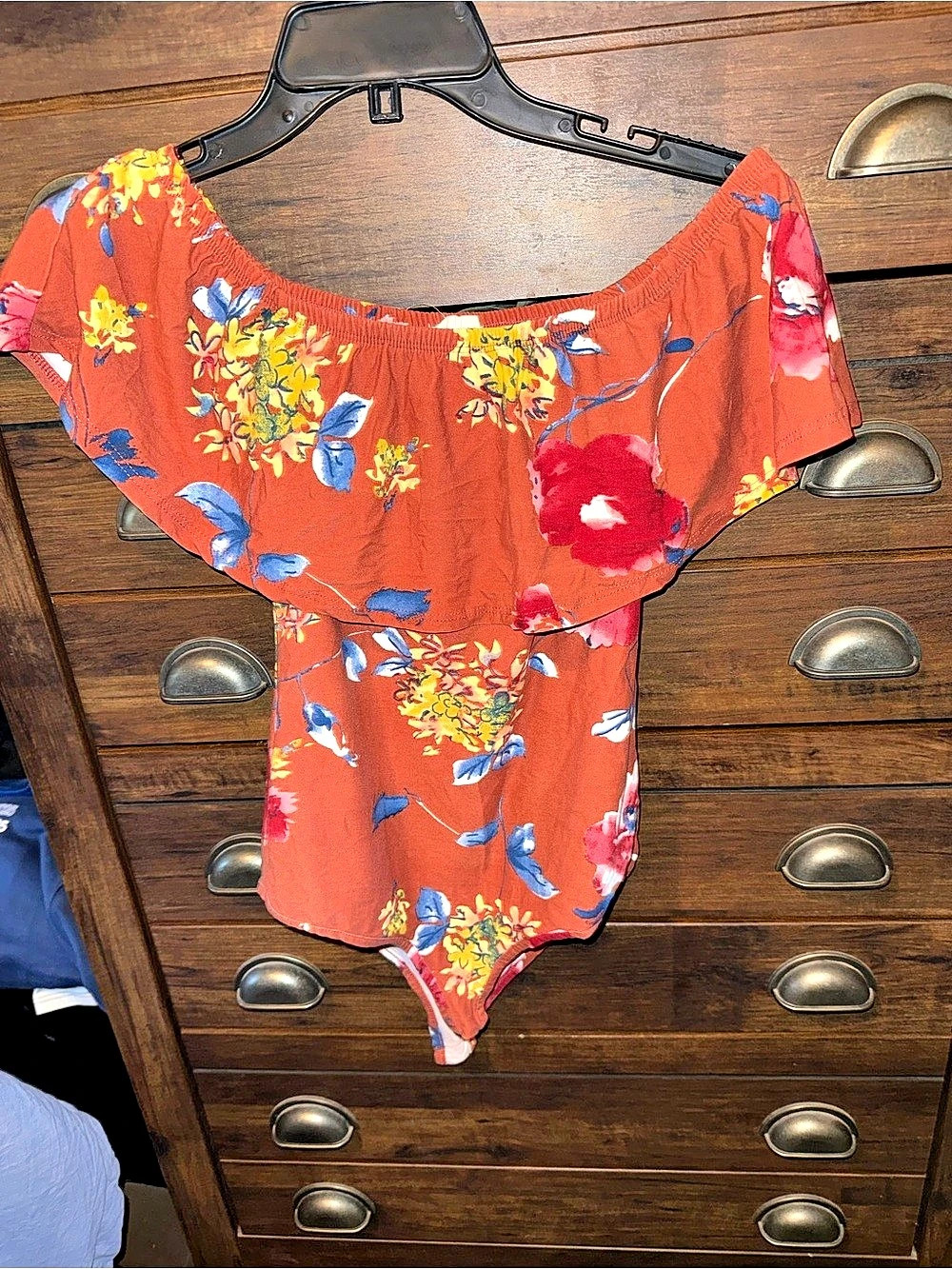 Orange Kiss Floral One Piece in Orange & Multicolor